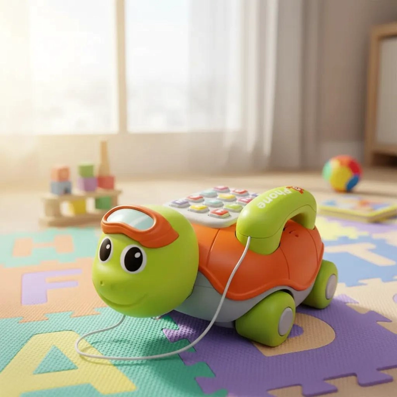 TORTUGA TELE FONO DIDACTICO MUSICAL PARA BEBE S - 4