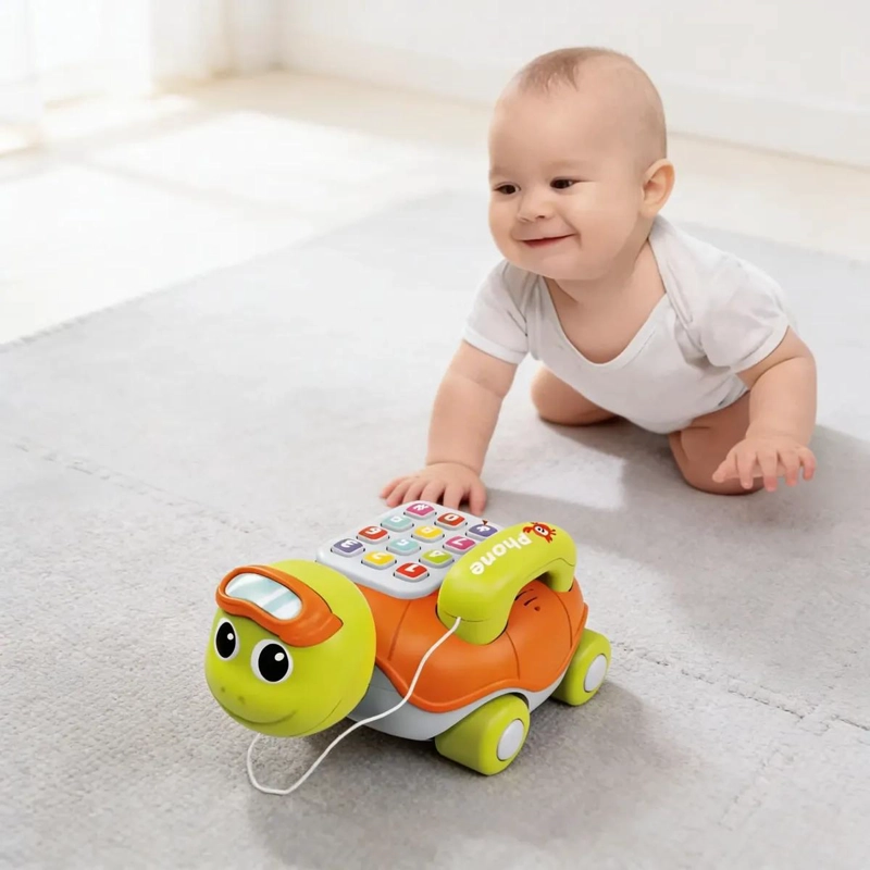 TORTUGA TELE FONO DIDACTICO MUSICAL PARA BEBE S - 5