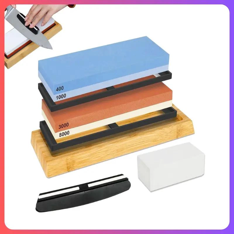 AFILADOR MANUAL PARA CUCHILLOS CON PIEDRAS DE GRANO 400/1000 Y 3000/8000 - 1