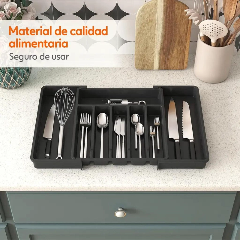 ORGANIZADOR DE CUBIERTOS EXPANDIBLE 8 COMPARTIMENTOS - 4
