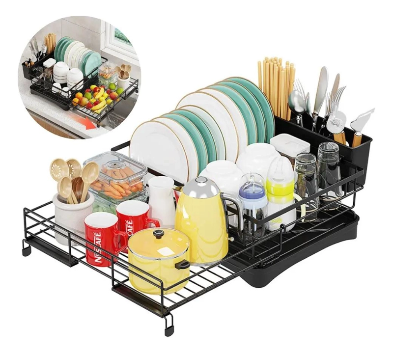 SECADOR ESCURRIDOR DE PLATOS INOXIDABLE EXPANDIBLE - 1