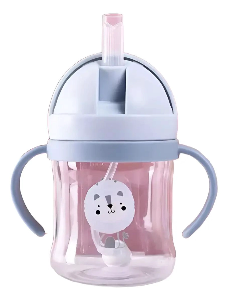 BOTELLA ANTIDERRAME CON BOMBILLA Y ASAS PARA BEBE - 1