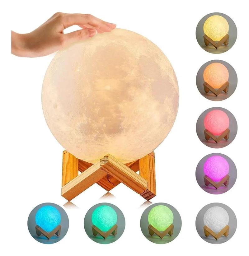 LAMPARA LUNA 3D DECORATIVA PARA NIÑOS - 1