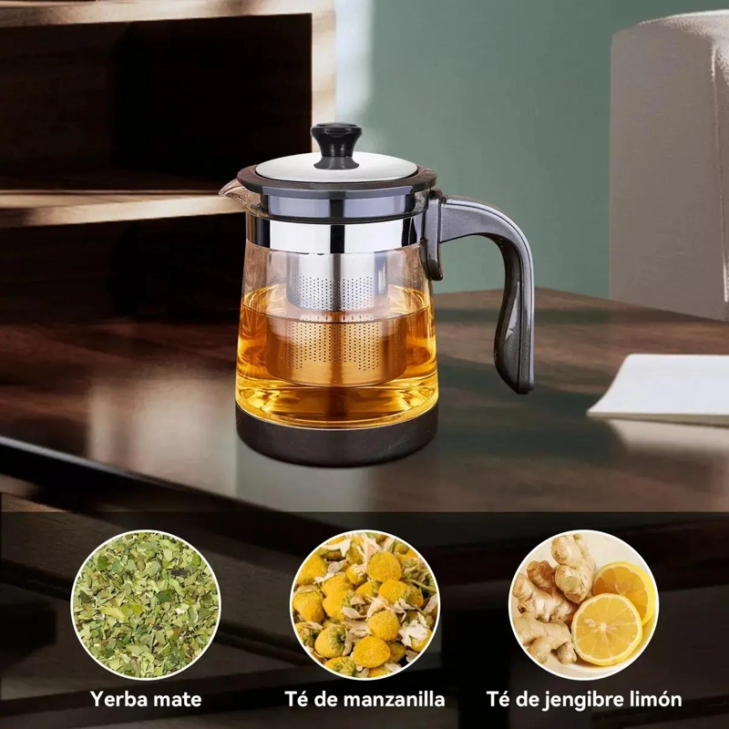 TETERA DE VIDRIO BOROSILICATO CON INFUSOR 900ML - 5