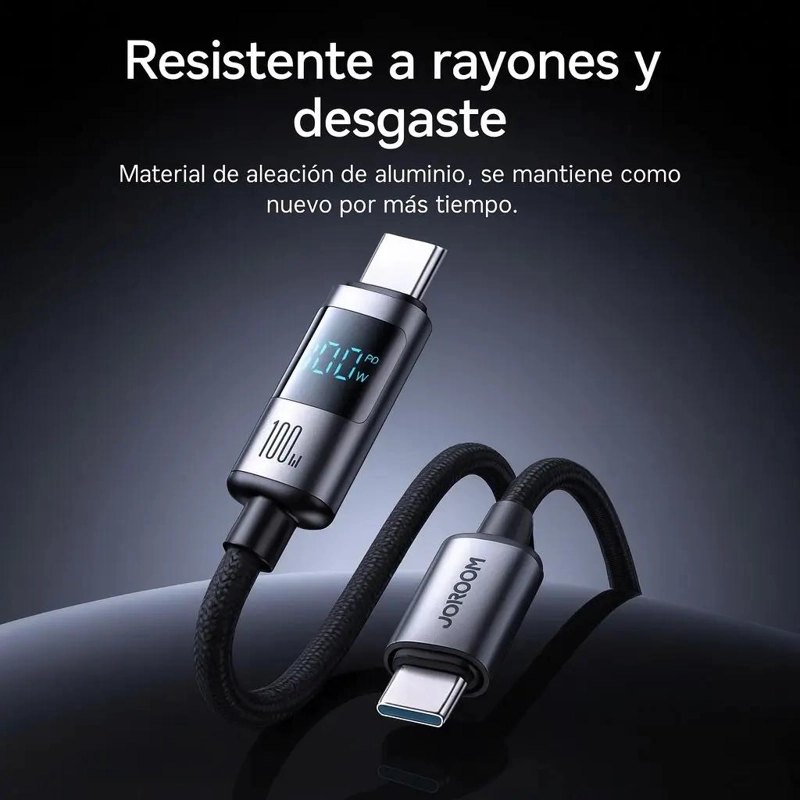 CABLE USB TIPO C 100W CARGA RAPIDA 1.2M - 5