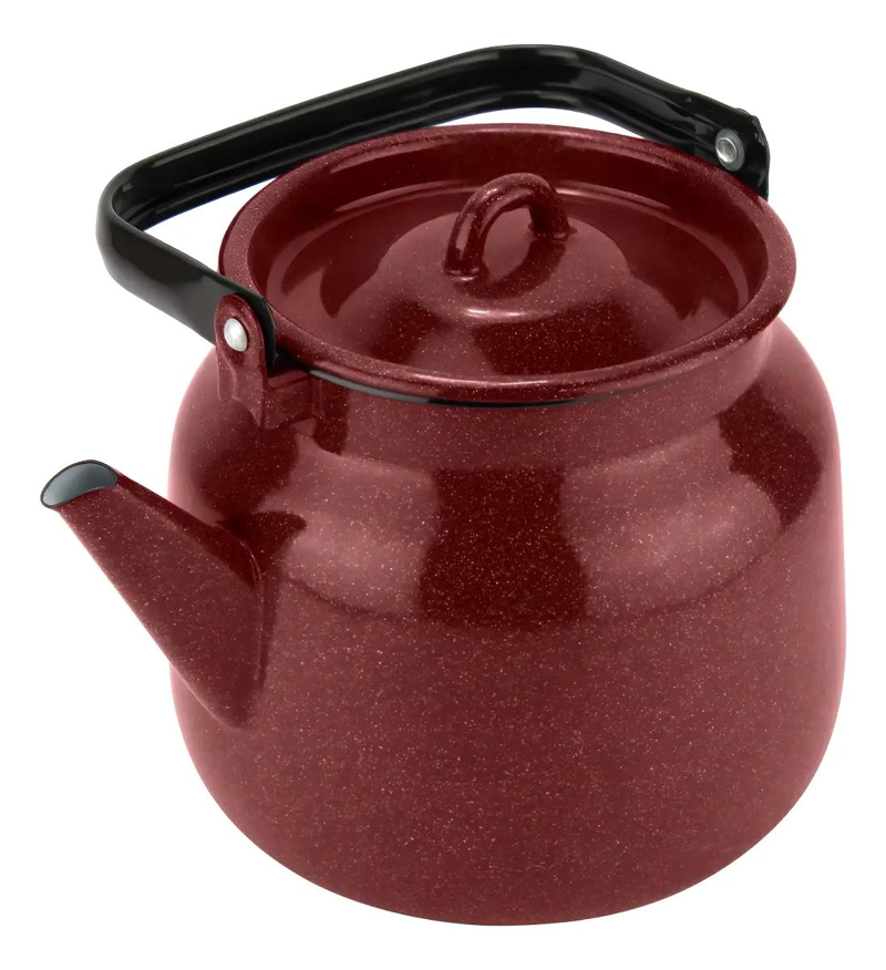 TETERA ESMALTADA 3.5 L COLOR ROJO - 1