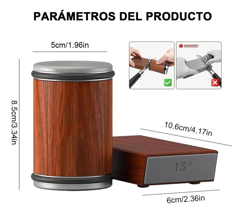AFILADOR DE CUCHILLOS CON LIJADORA Y RODILLOS - 2