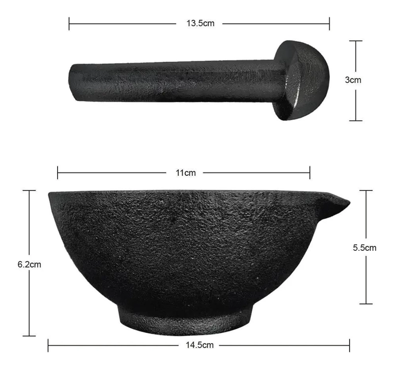 MORTERO DE HIERRO 13 CM - 5