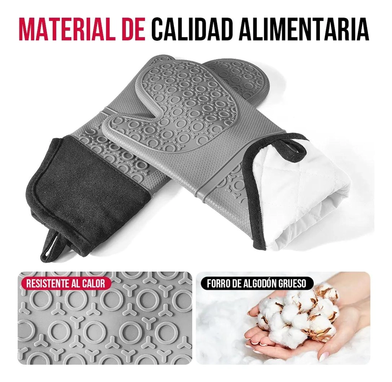 GUANTES DE ALTA TEMPERATURA PARA HORNEAR 6 PIEZAS - 3