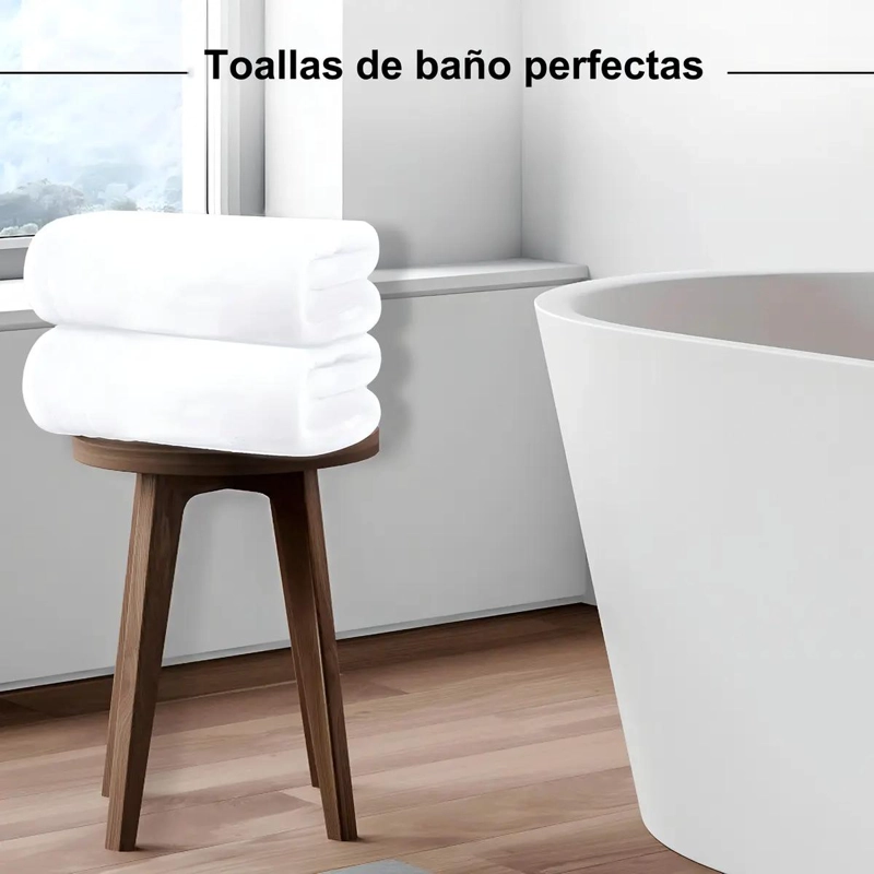 JUEGO DE 6 TOALLAS DE BAÑO GRANDES ALGODON 70X140 CM - 5