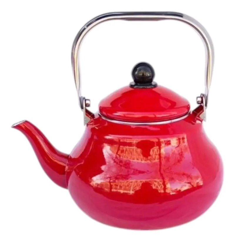 TETERA VINTAGE ENLOZADA ROJA 2 LITROS - 1