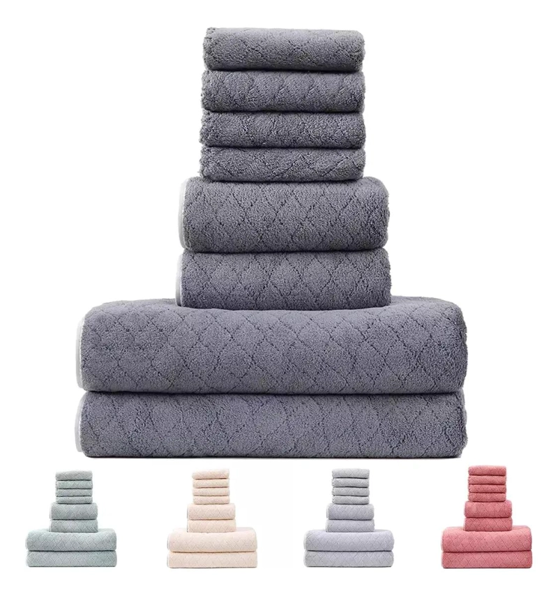 JUEGO DE 8 TOALLAS DE BAÑO Y MANO ABSORBENTES - 1
