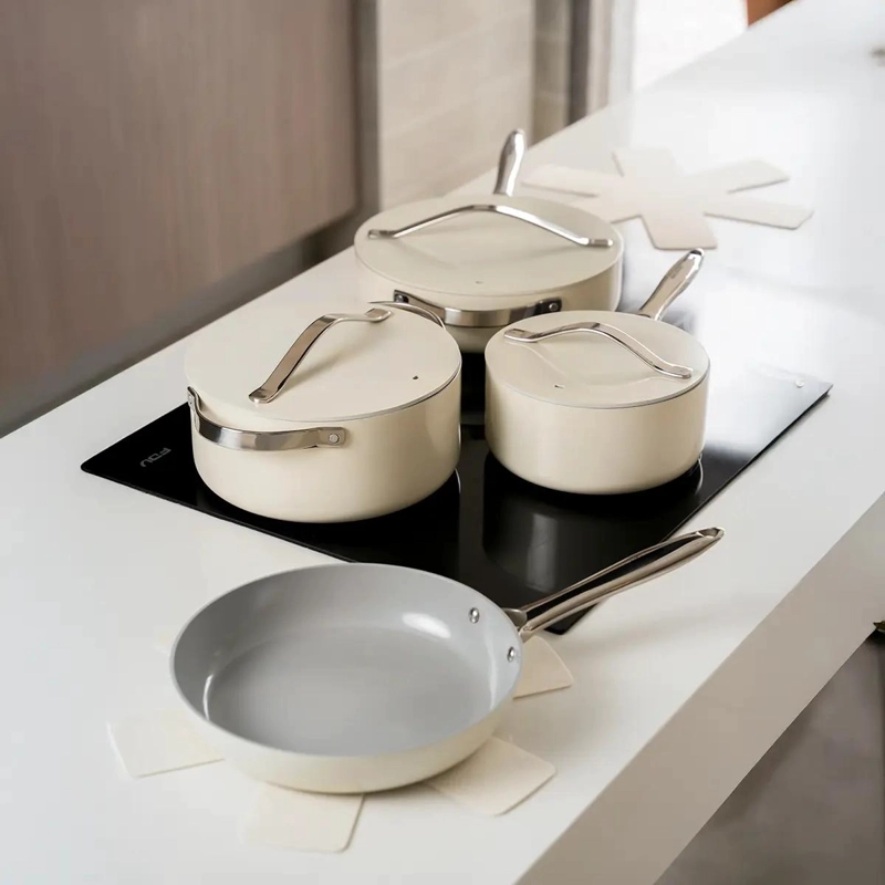BATERIA DE COCINA CERAMICA 9 PIEZAS INDUCCION - 1
