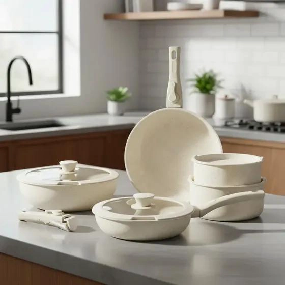 BATERIA DE COCINA 15 PIEZAS SARTEN ANTIADHERENTE - 1