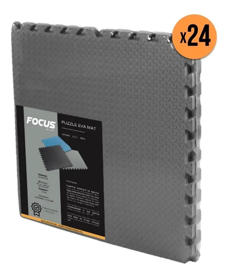 PISO DEPORTE GOMA EVA PACK 24 UNIDADES GRIS - 2