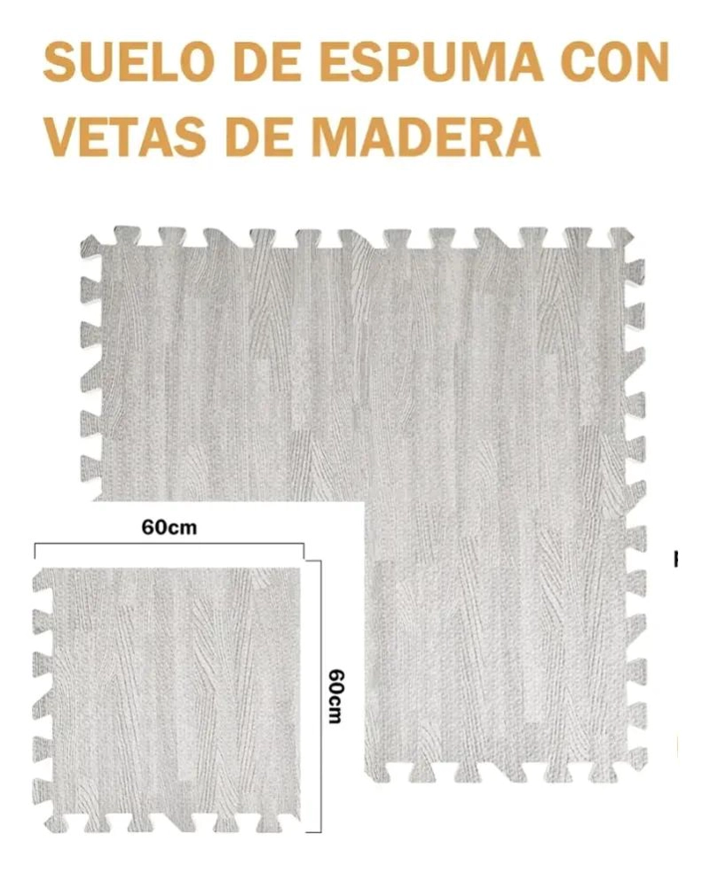PACK 12 ALFOMBRAS PUZZLE GOMA EVA PARA BEBE S - 2