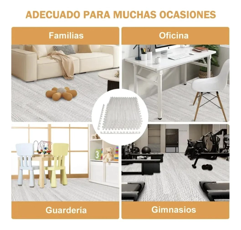 PACK 12 ALFOMBRAS PUZZLE GOMA EVA PARA BEBE S - 5