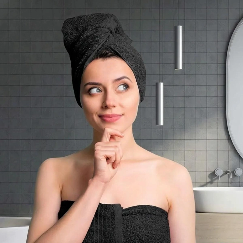 JUEGO DE 4 TOALLAS DE BAÑO GRANDES DE ALGODON - 4