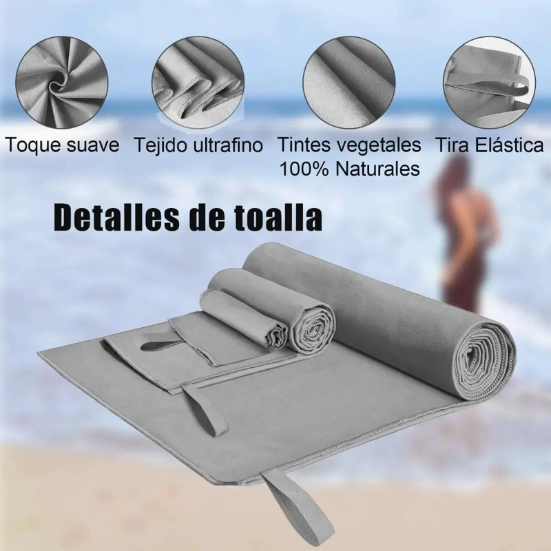 TOALLAS MICROFIBRA SECADO RAPIDO 3 PIEZAS - 3