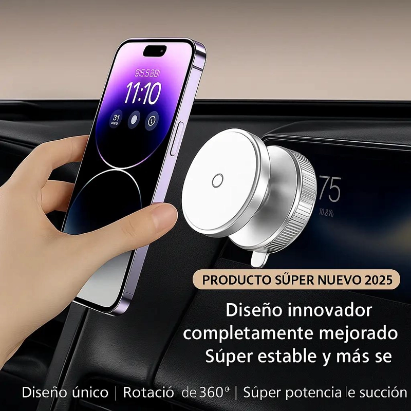 SOPORTE MAGNE TICO 360° PARA CELULAR EN AUTO - 3