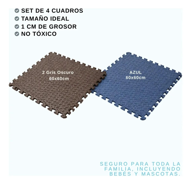 PISO DE GOMA EVA INFANTIL SET 4 PIEZAS 60X60 - 4