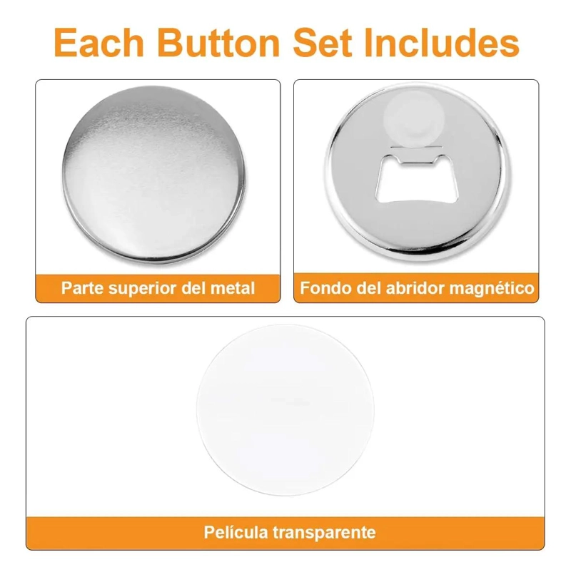 LLAVERO DESTAPADOR BOTON CHAPITA 58 MM 50 PCS - 3
