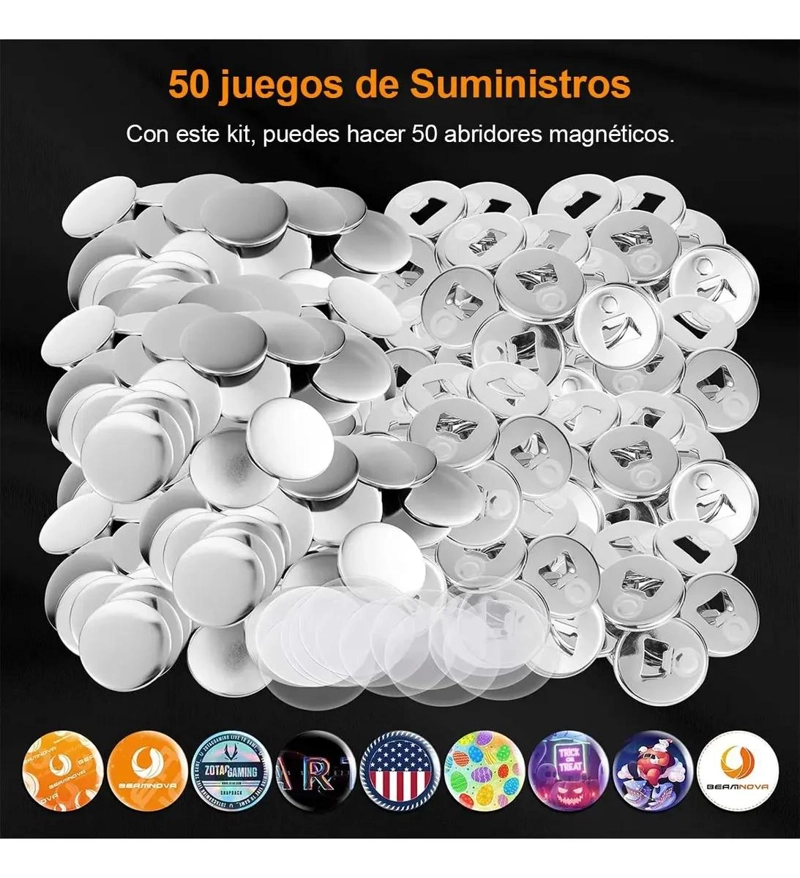 LLAVERO DESTAPADOR BOTON CHAPITA 58 MM 50 PCS - 4