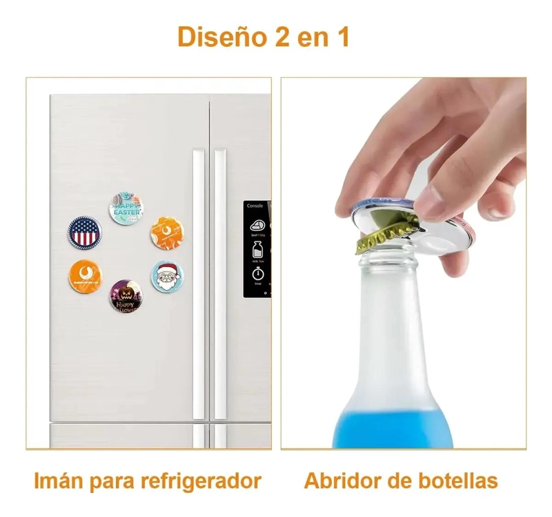 LLAVERO DESTAPADOR BOTON CHAPITA 58 MM 50 PCS - 5