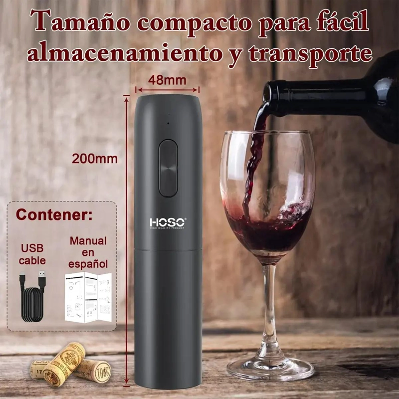 SACACORCHO ELE CTRICO RECARGABLE PARA VINO - 2