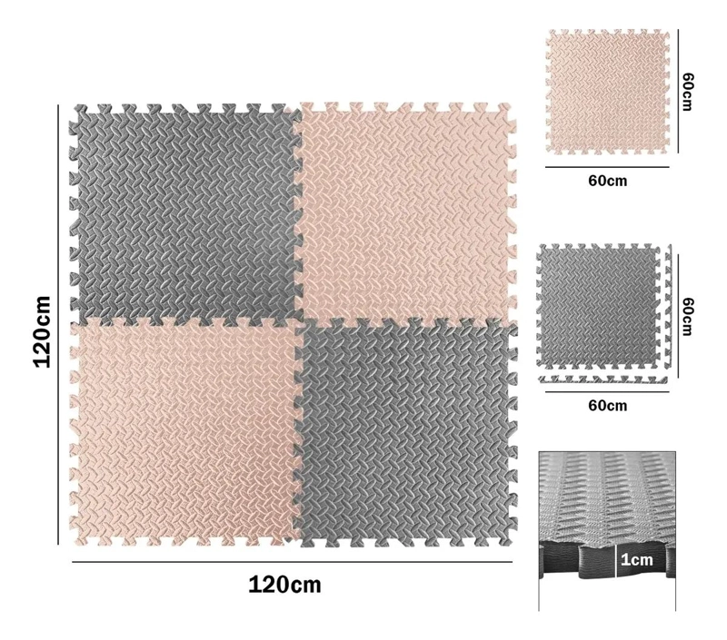SET DE 4 PISOS DE GOMA EVA PARA BEBE S 60X60CM - 2