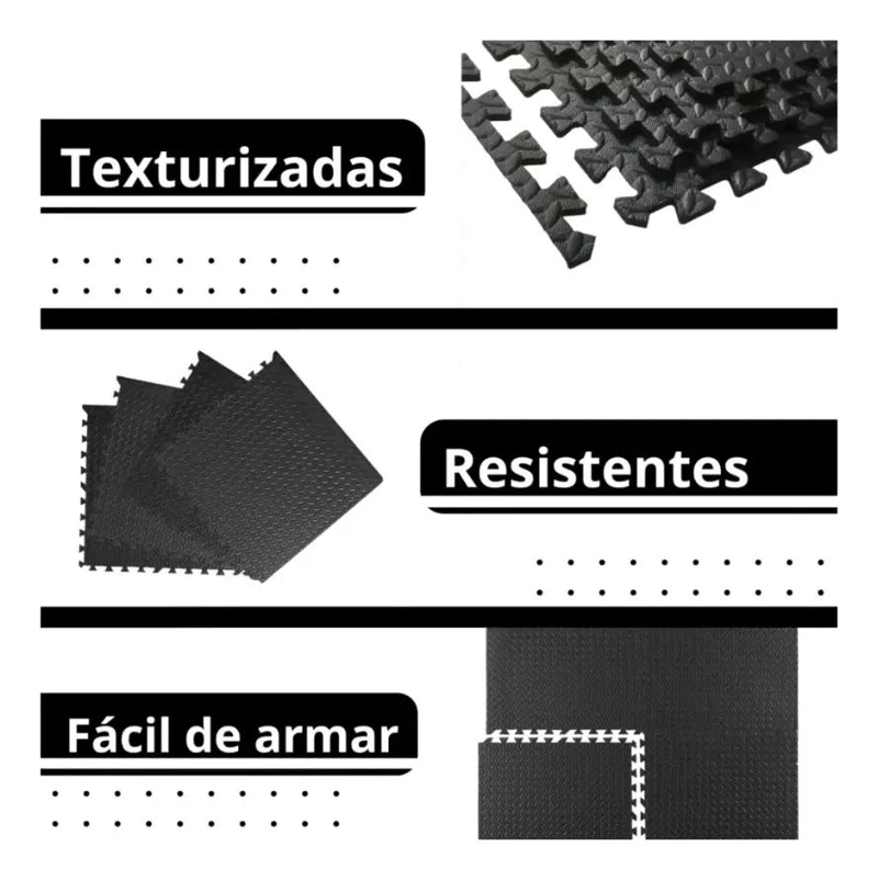PACK 12 ALFOMBRAS DE GOMA EVA 60X60CM - 4