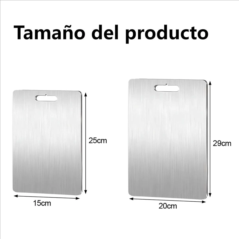 JUEGO DE 2 TABLAS DE PICAR ACERO INOXIDABLE - 2