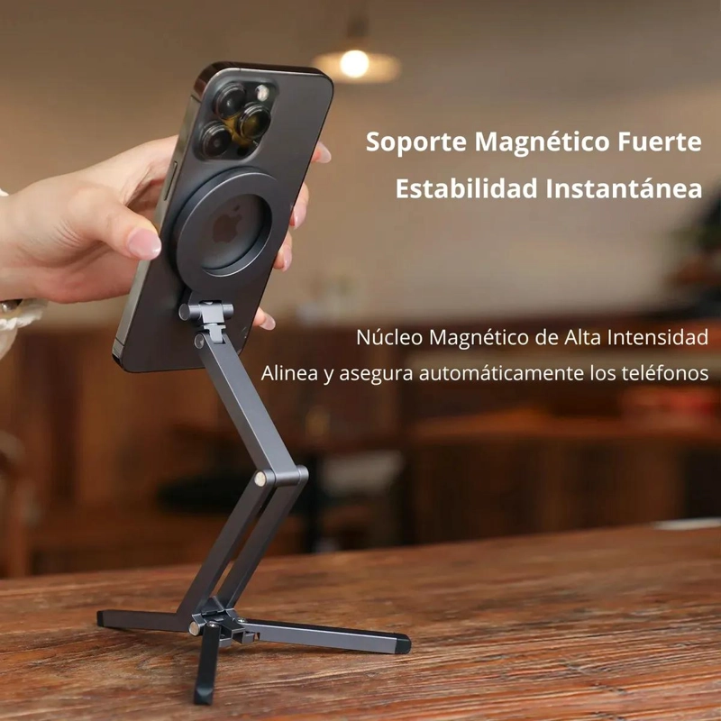 SOPORTE MAGNE TICO PLEGABLE PARA CELULAR Y TABLET - 2