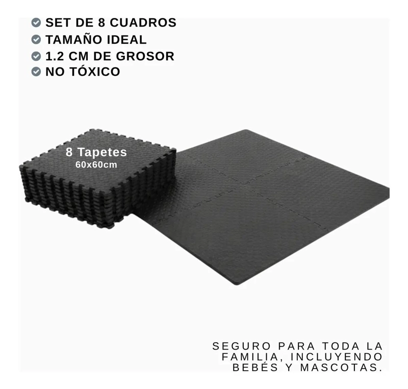 PISO DE GOMA EVA ANTIDESLIZANTE 60X60 8 PIEZAS - 5