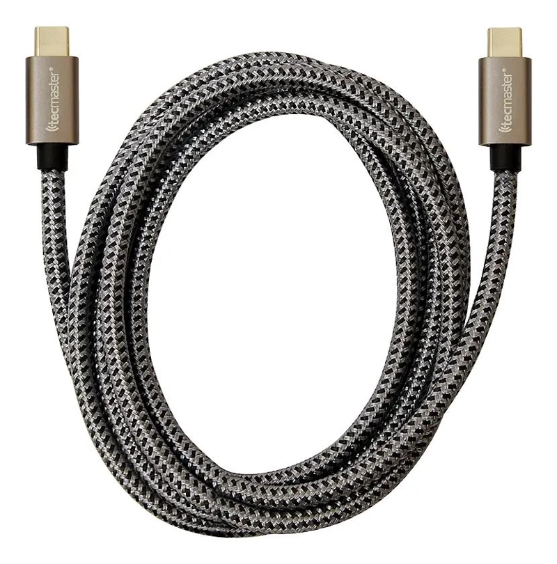 CABLE DE DATOS USB TIPO-C A TIPO-C 100W 1.5M GRIS - 3