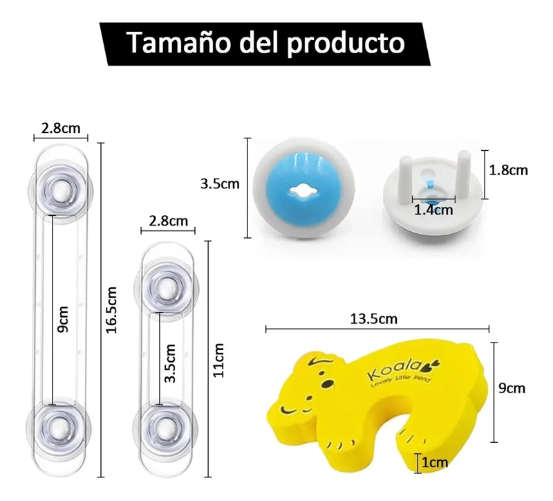 PACK 32 SEGUROS PARA PUERTAS Y CAJONES - 2