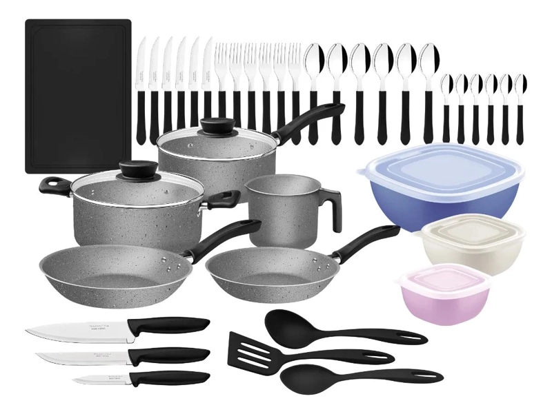 BATERIA DE COCINA ANTIADHERENTE 44 PIEZAS - 1