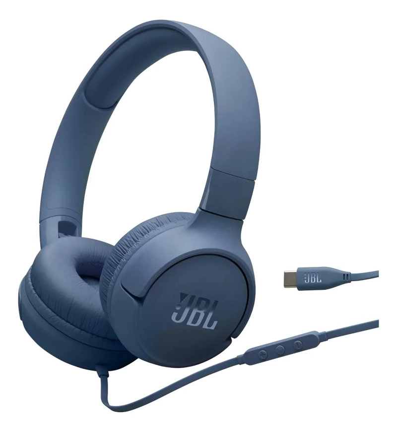 GENÉRICO AURICULARES CABLEADOS USB-C COLOR AZUL