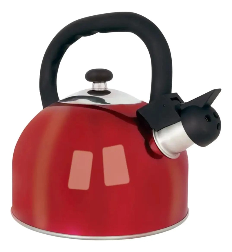 TETERA 2.5LT ACERO INOXIDABLE COLOR ROJO - 1