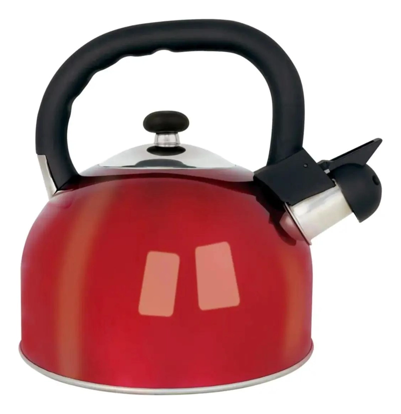 TETERA 2.5LT ACERO INOXIDABLE COLOR ROJO - 2