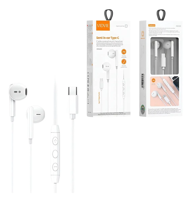 GENÉRICO AURICULARES USB-C CON MICROFONO Y CONTROL