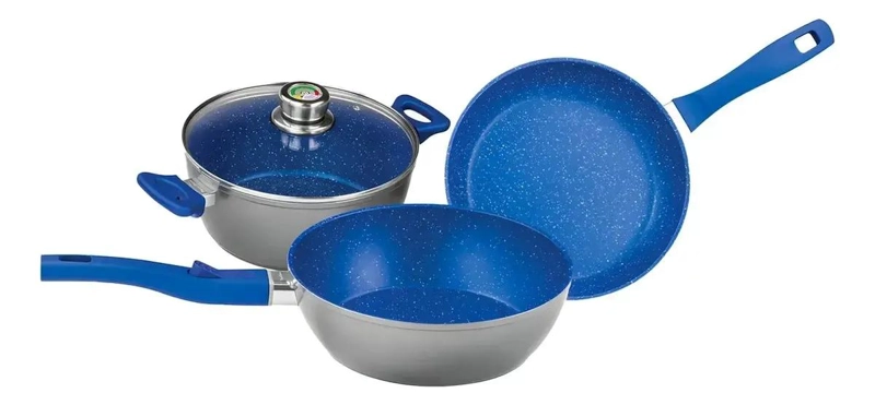 BATERIAS DE COCINA FLAVORSTONE ZAFIRO 4 PIEZAS - 1