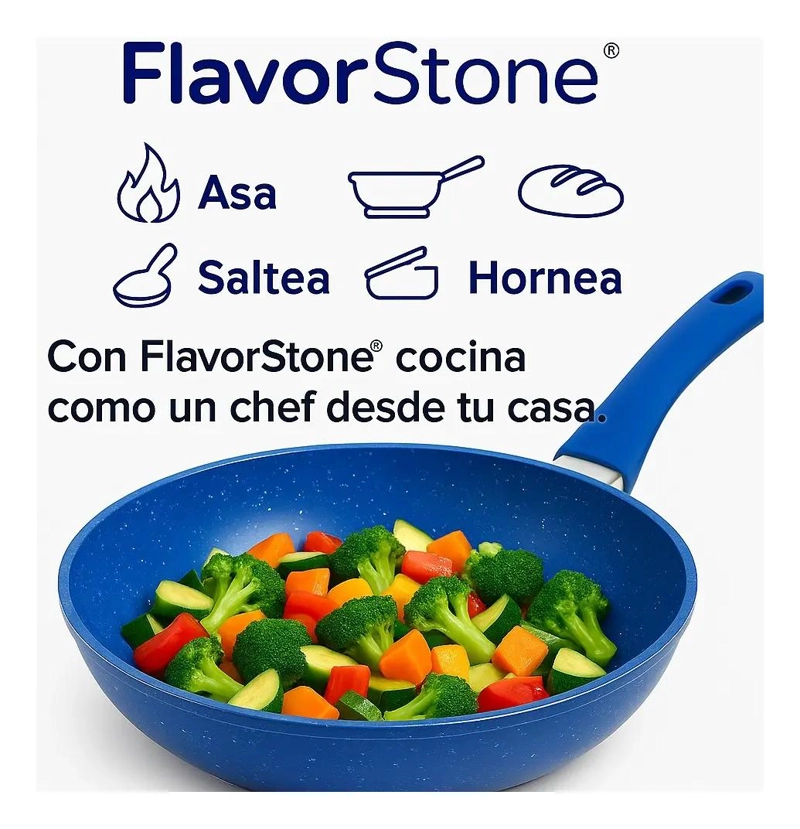 BATERIAS DE COCINA FLAVORSTONE ZAFIRO 4 PIEZAS - 4