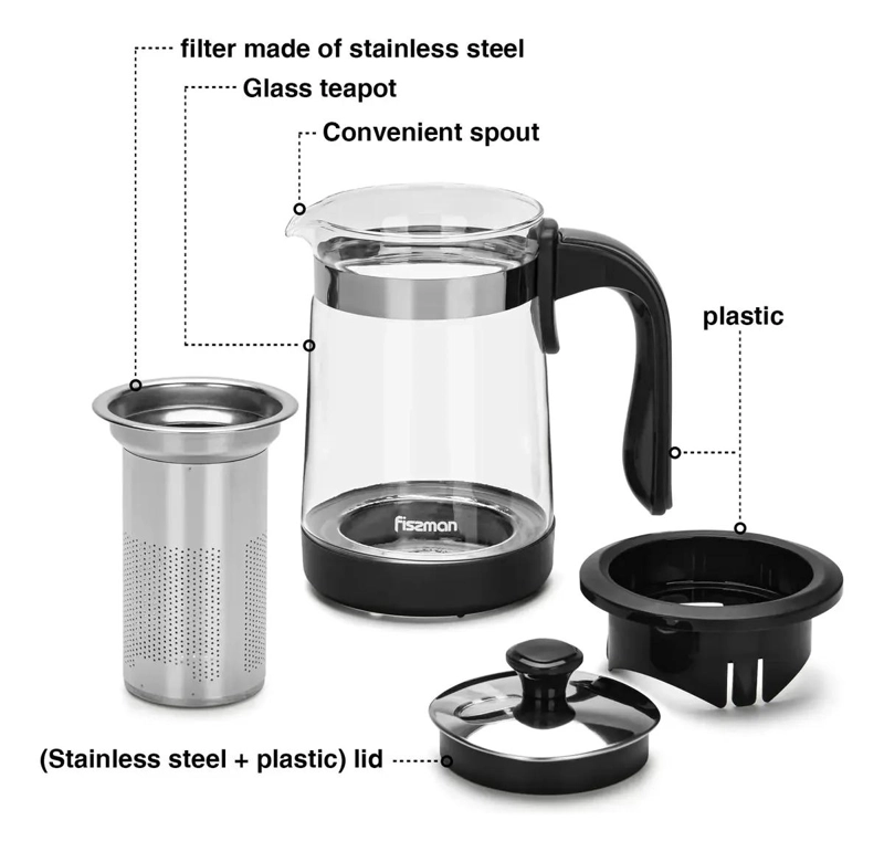 TETERA DE VIDRIO CON INFUSOR 750 ML - 5