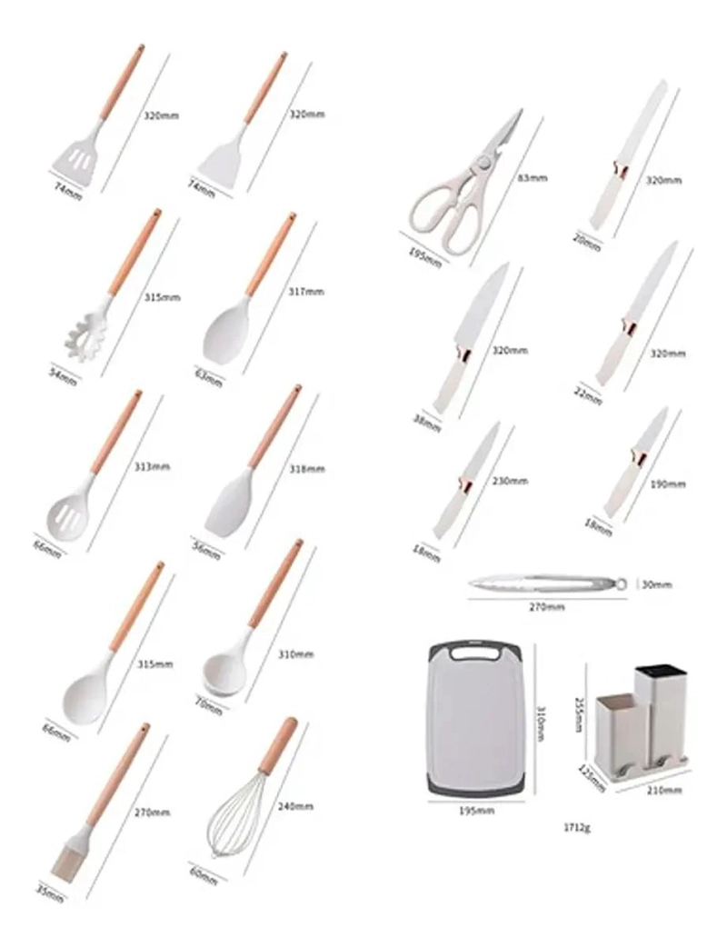 SET 19 UTENSILIOS DE COCINA ANTIADHERENTE - 3