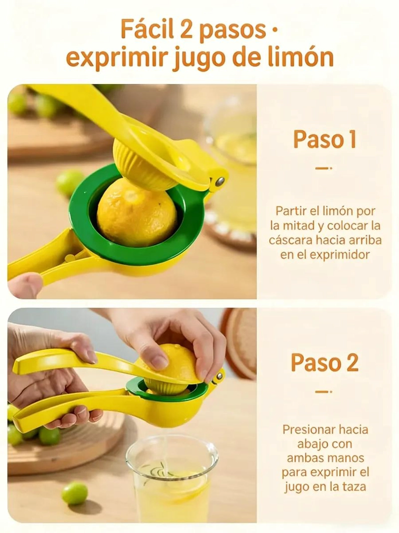 EXPRIMIDOR MANUAL DOBLE MANGO ACERO 2 EN 1 - 3