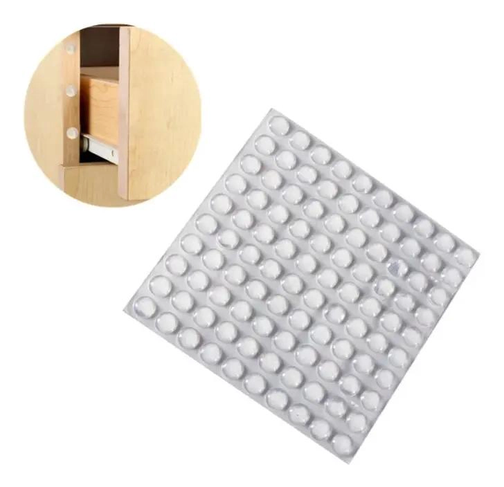 PACK 100 TOPES DE SILICONA PARA CAJONES Y PUERTAS - 4