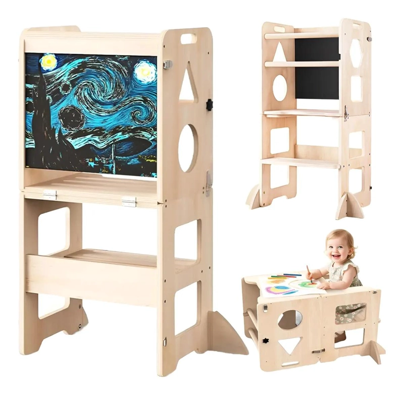 TORRE DE APRENDIZAJE MONTESSORI 3 EN 1 PLEGABLE - 1
