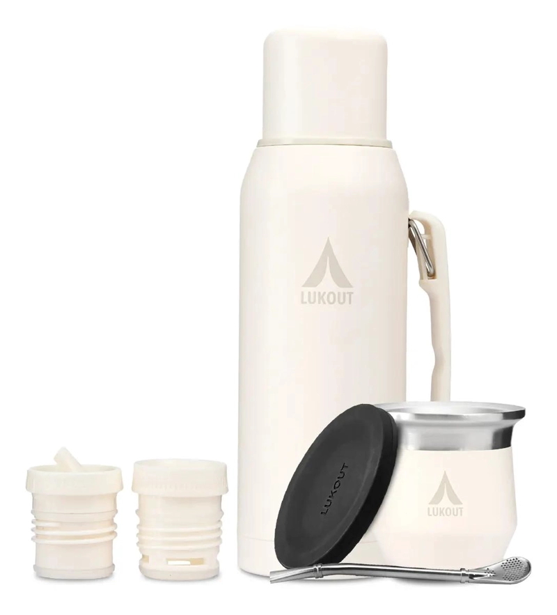 KIT TERMO Y MATE COLOR BONE 1000 ML Y 170 ML - 1