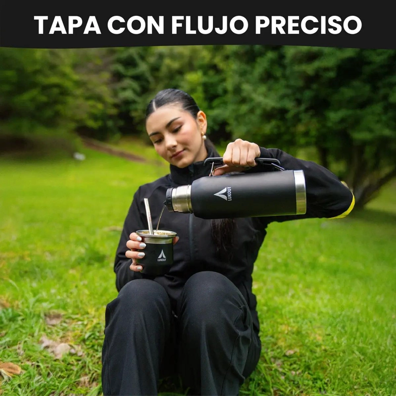 KIT TERMO Y MATE COLOR BONE 1000 ML Y 170 ML - 3